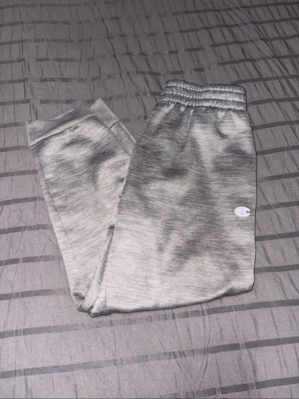 Champion Kids Gray Heather Jogger Sweatpants with Logo